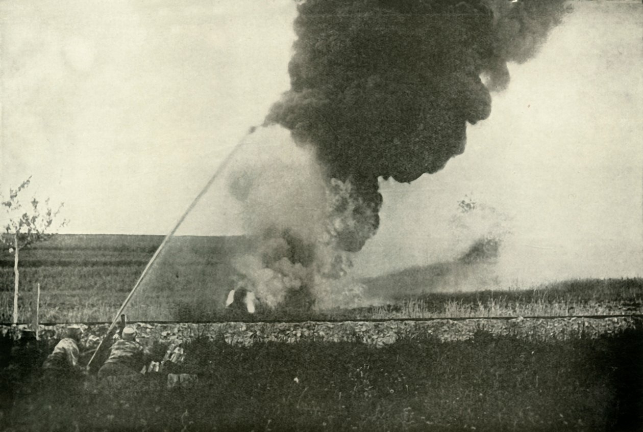 Saksalainen Flammenwerfer., 1919. tekijältä Unbekannt