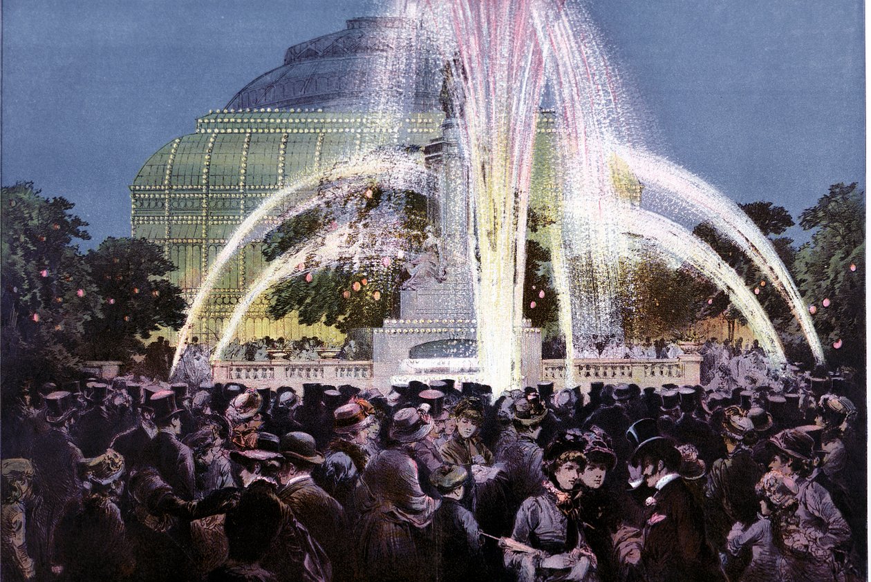 Kansainvälinen keksintöjen näyttely, Kensington, Lontoo, elokuu 1885 tekijältä Unbekannt