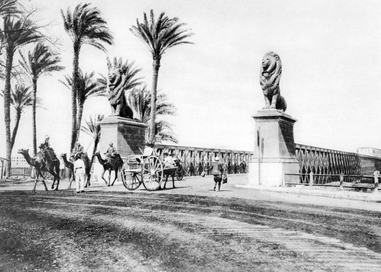 Kasr-El-Niilin silta, Kairo, Egypti, 1920-luku tekijältä Unbekannt