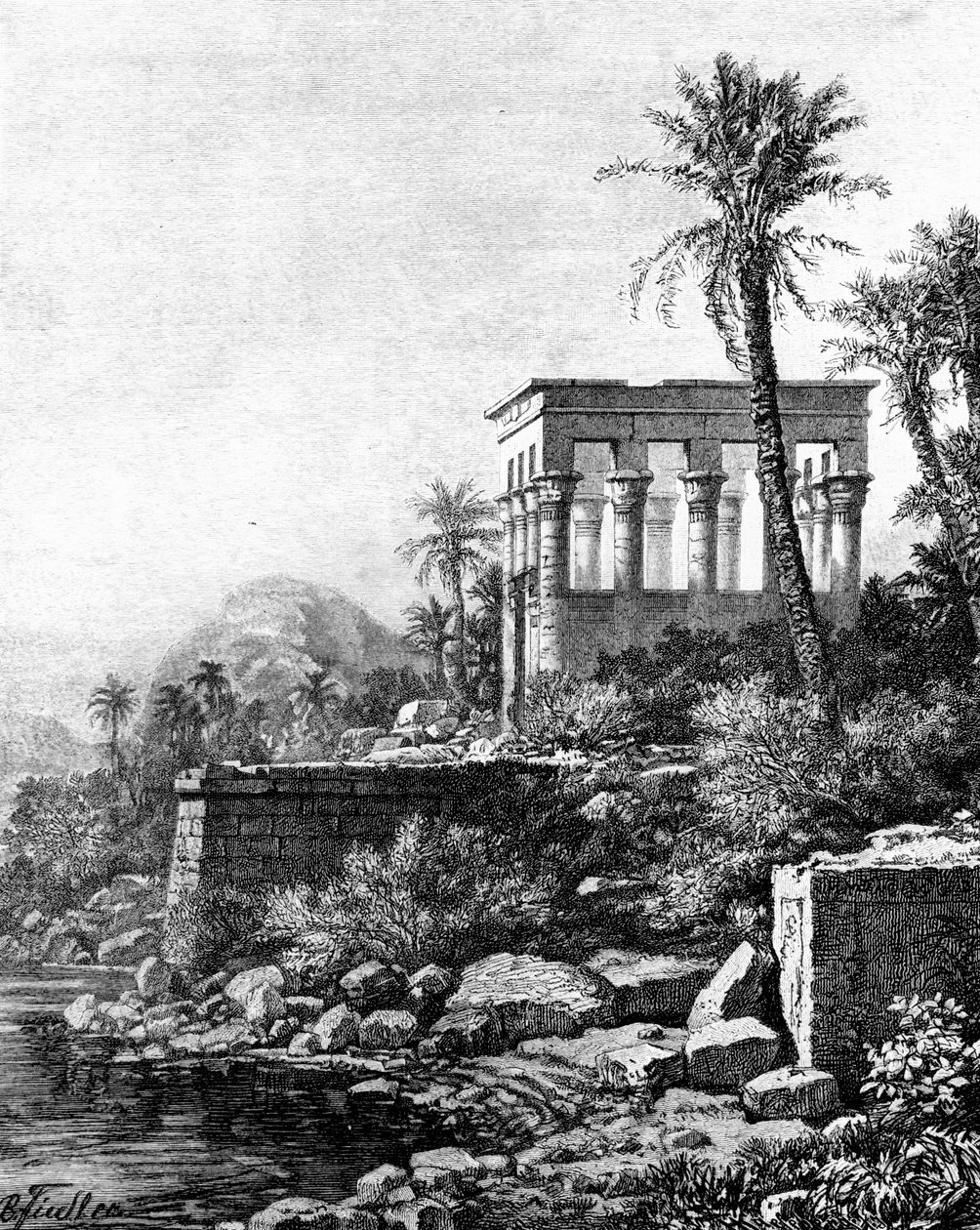 Kioski, Philae-temppeli, Egypti, 1881 tekijältä Unbekannt