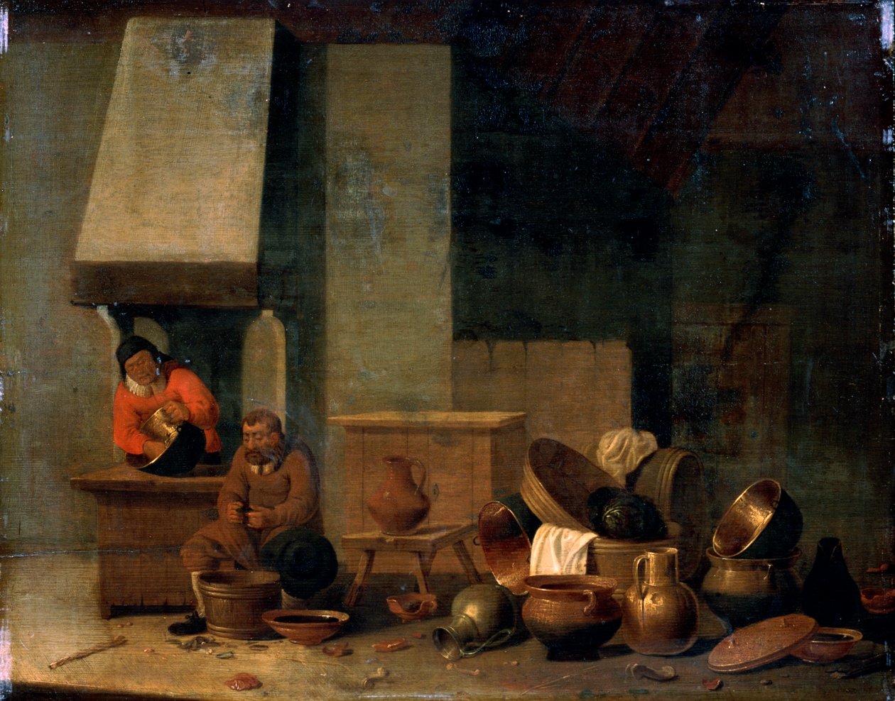 Keittiö, 1600-luku. tekijältä Unbekannt