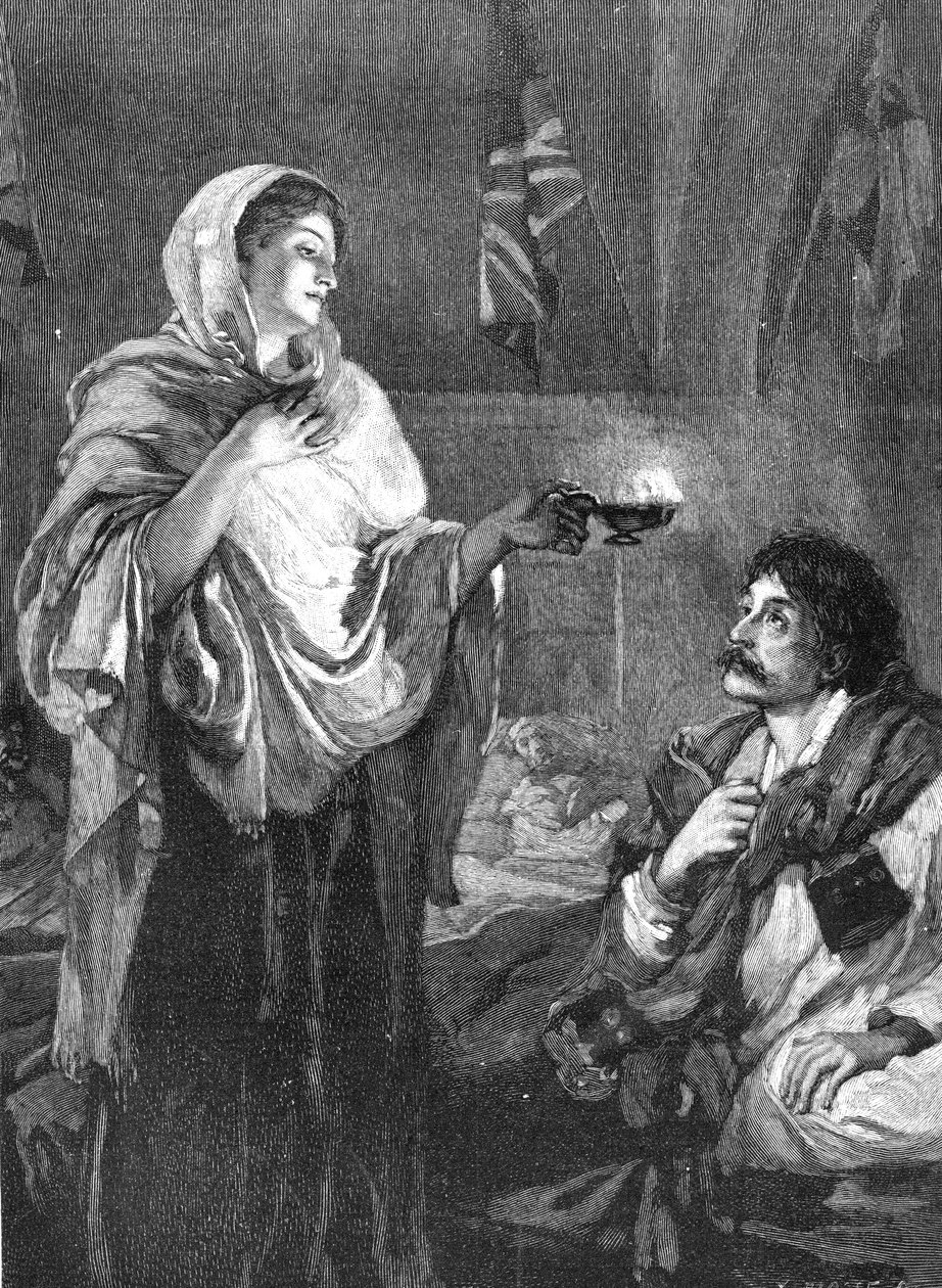 Lady with the lamp, c1880 tekijältä Unbekannt