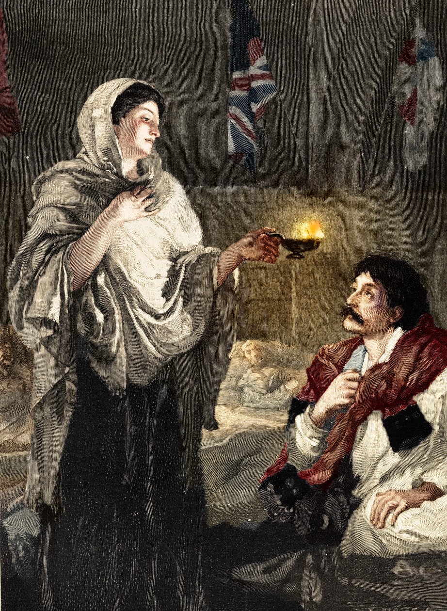 Lady with the lamp, c1880 tekijältä Unbekannt