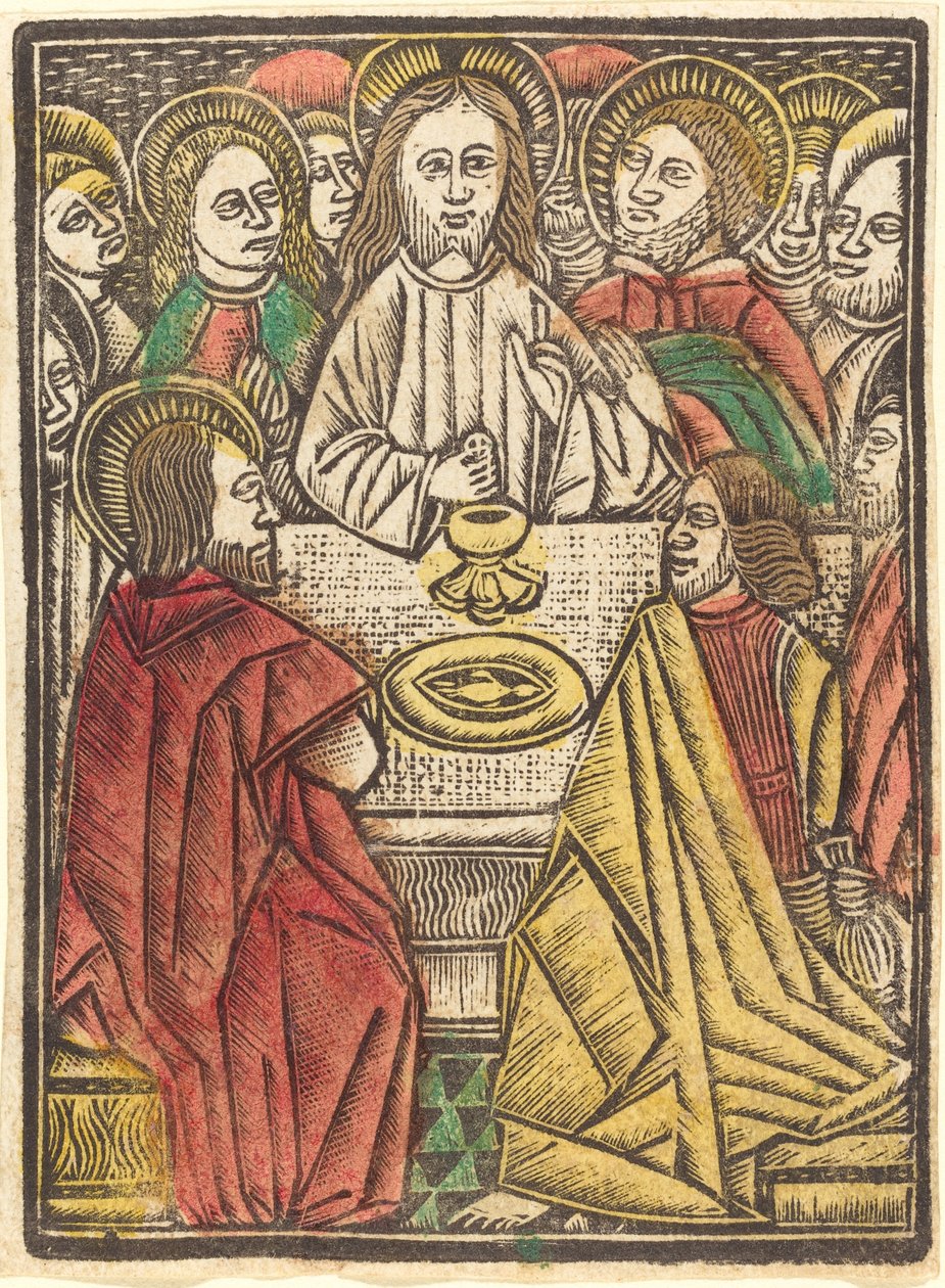 Viimeinen ehtoollinen, n. 1480. tekijältä Unbekannt