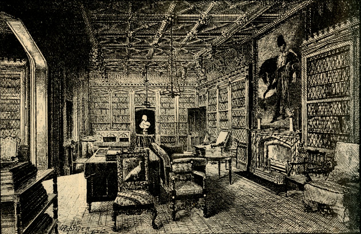 Abbotsfordin kirjasto, 1882. tekijältä Unbekannt