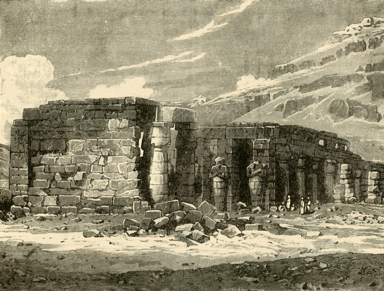 Memnonium Thebessa, 1890. tekijältä Unbekannt