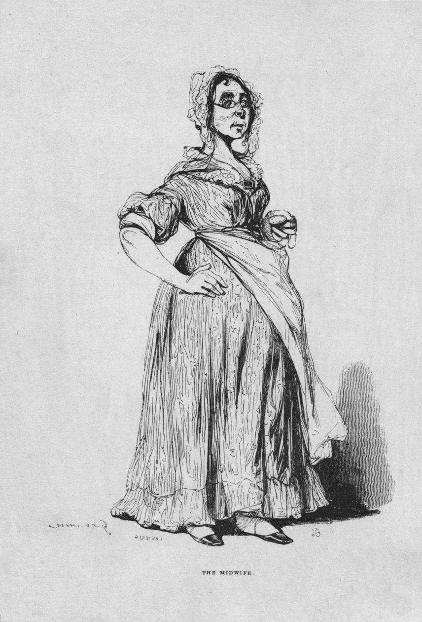 Kätilö, 1800-luvun alku. tekijältä Unbekannt