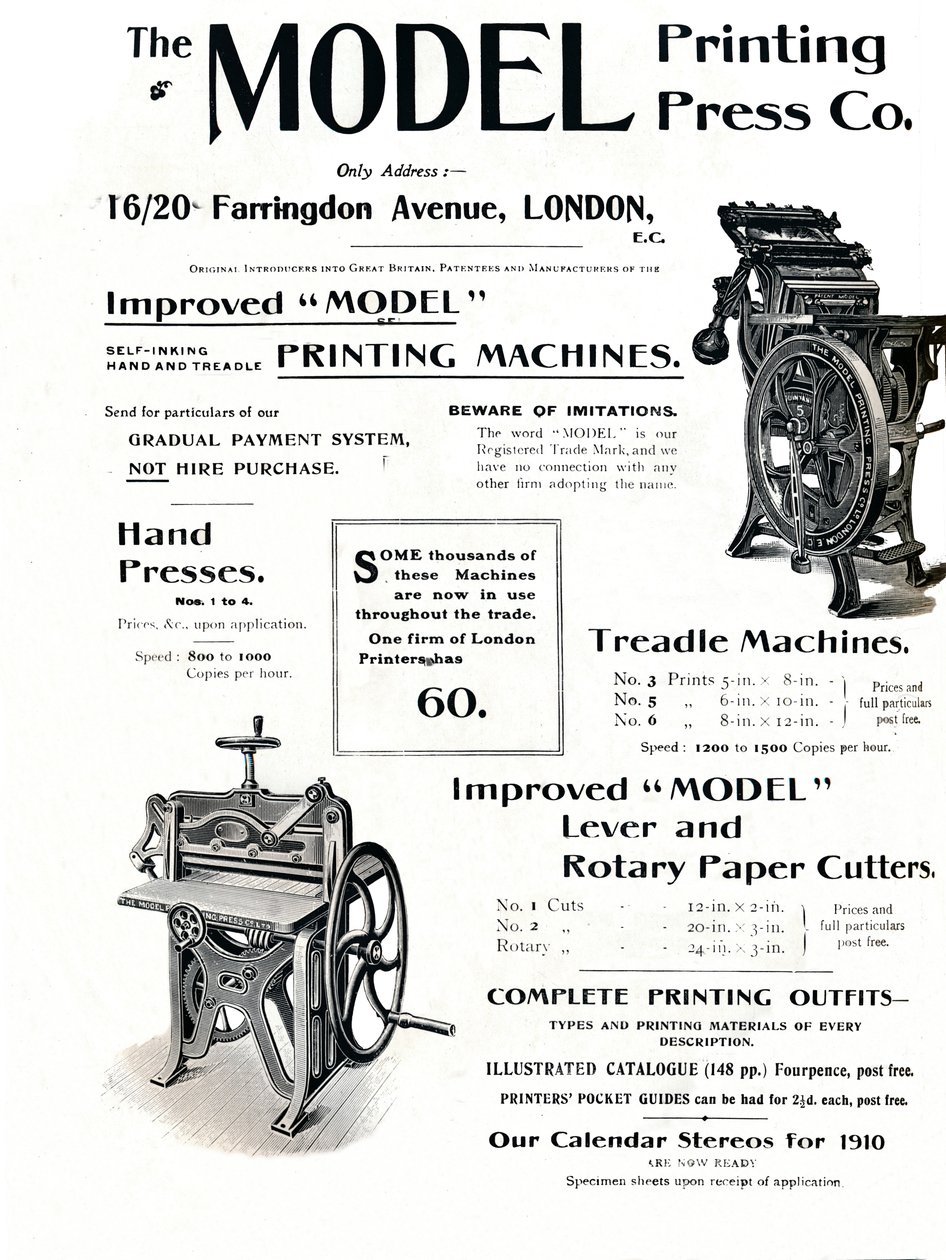 The Model Printing Press Co., 1910 tekijältä Unbekannt