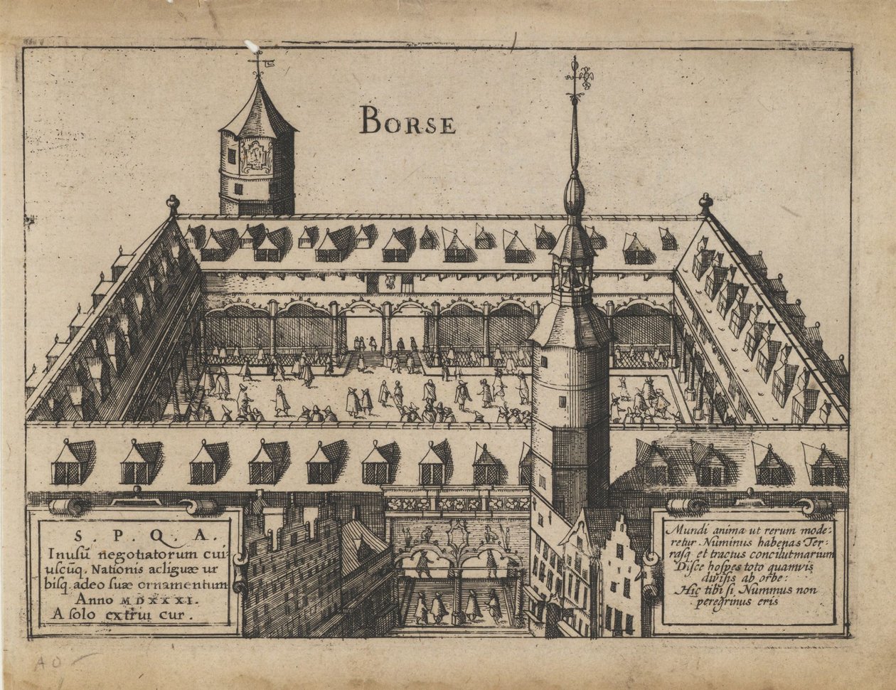 Vanha vaihto Antwerpenissä, 1600-luvun alku. tekijältä Unbekannt