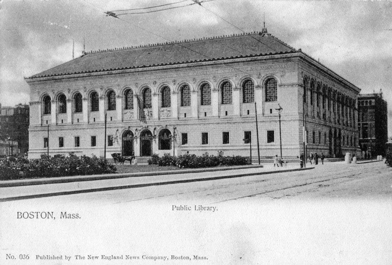 Julkinen kirjasto, Boston, Massachusetts, 1905 tekijältä Unbekannt
