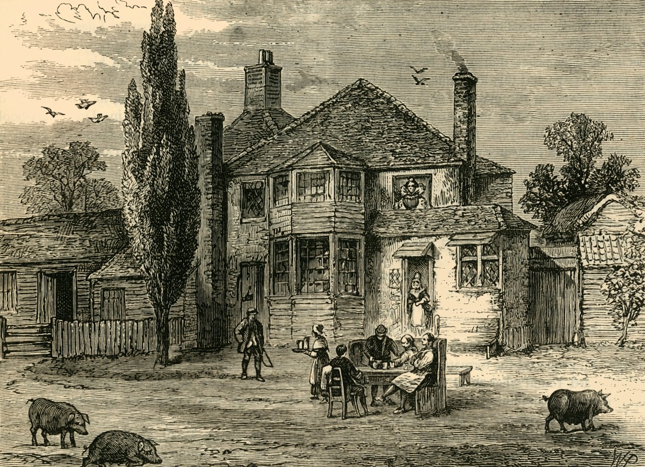 The Queens Head and Artichoke., c1876. tekijältä Unbekannt
