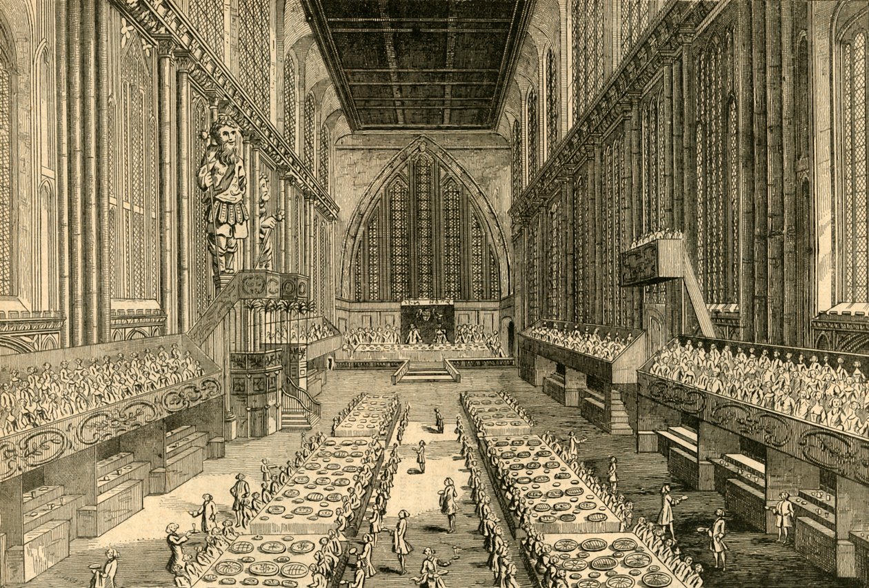 Kuninkaalliset juhlat Guildhallissa, 1761, 1897. tekijältä Unbekannt