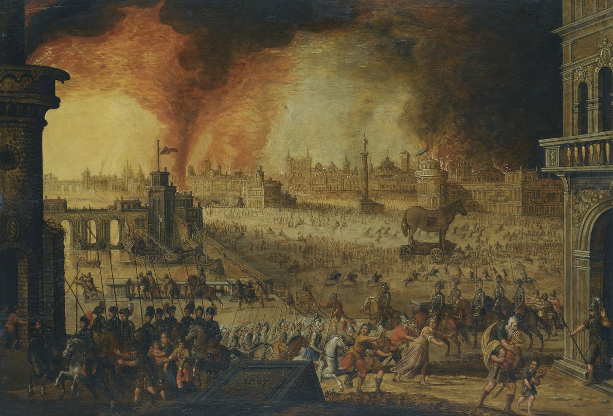 Troijan piiritys, 1600-luku tekijältä Unbekannt