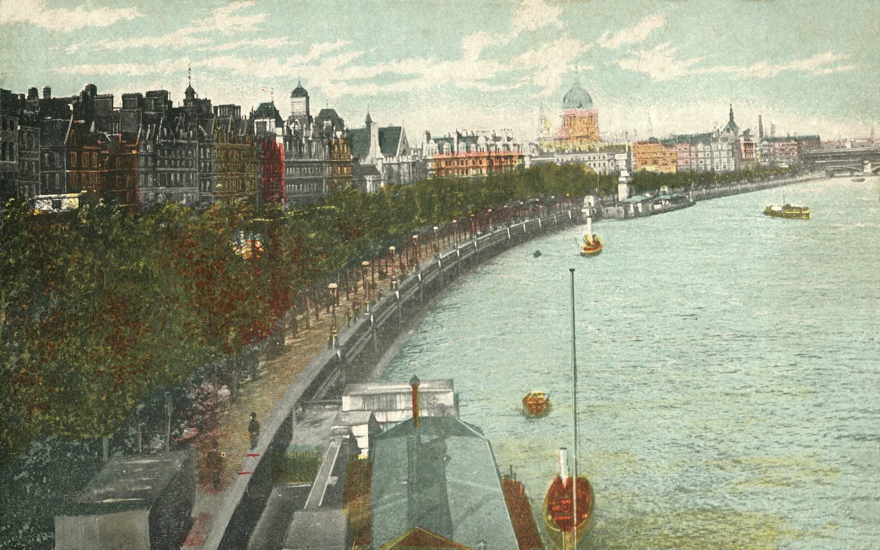 Thames Embankment, Lontoo, vuonna 1915. tekijältä Unbekannt