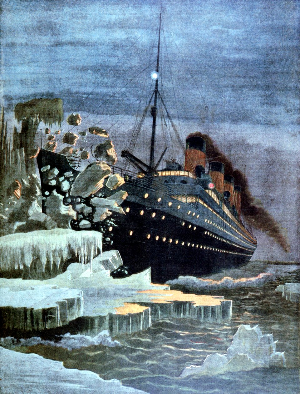 Titanic törmäsi jäävuoreen, 1912 tekijältä Unbekannt