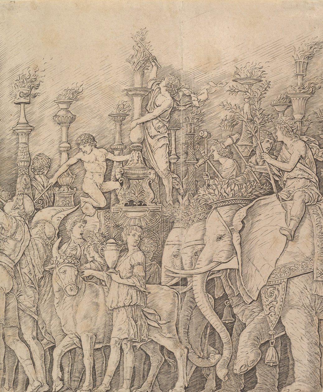 Caesarin voitto: Elefantit, n. 1484-92. tekijältä Unbekannt