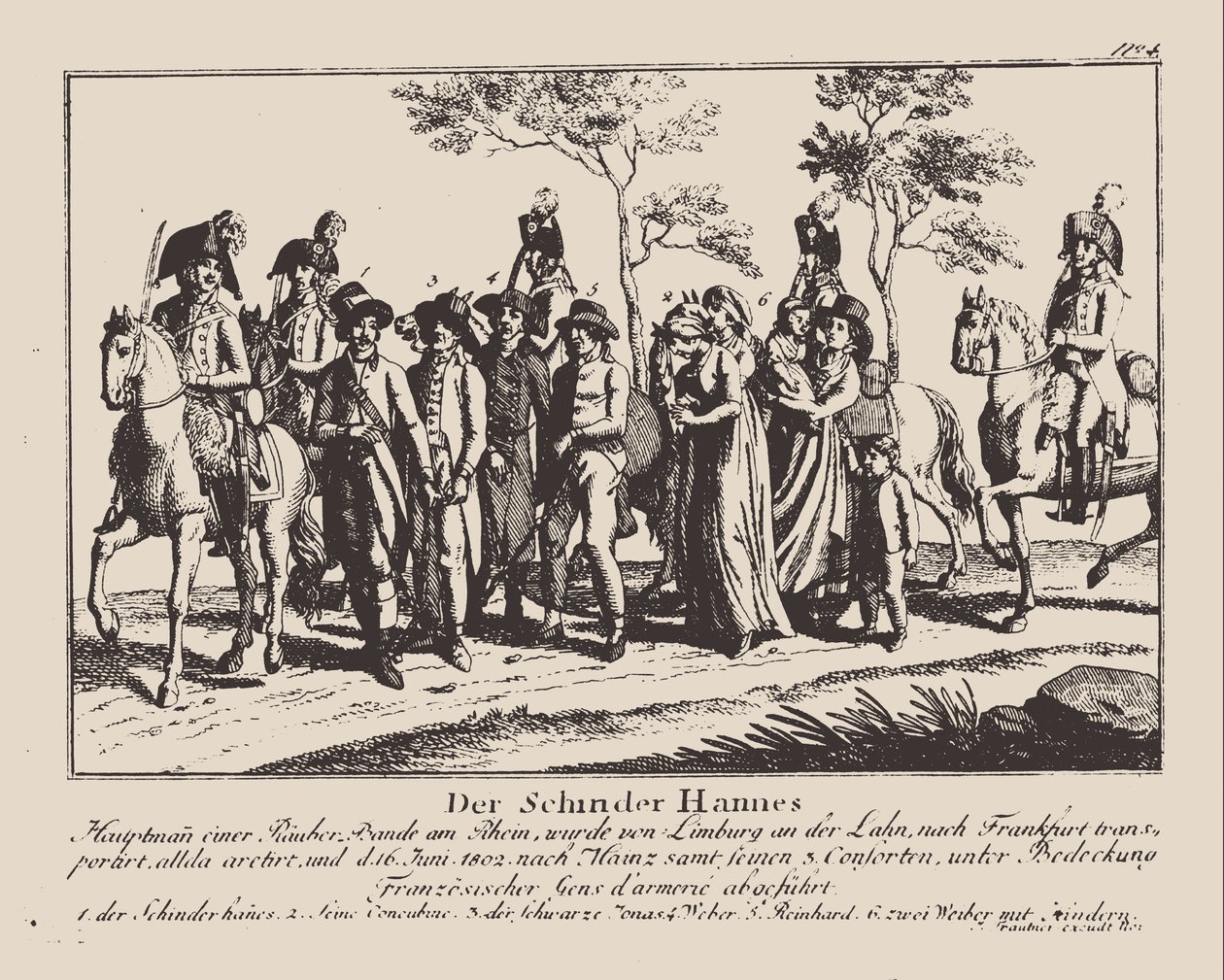 Schinderhannesin pidätys, 1802. tekijältä Unbekannt