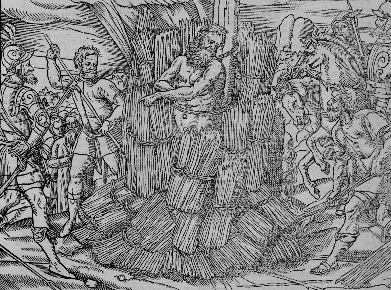 Pragen maisteri Hieromen poltto, c1563. tekijältä Unbekannt