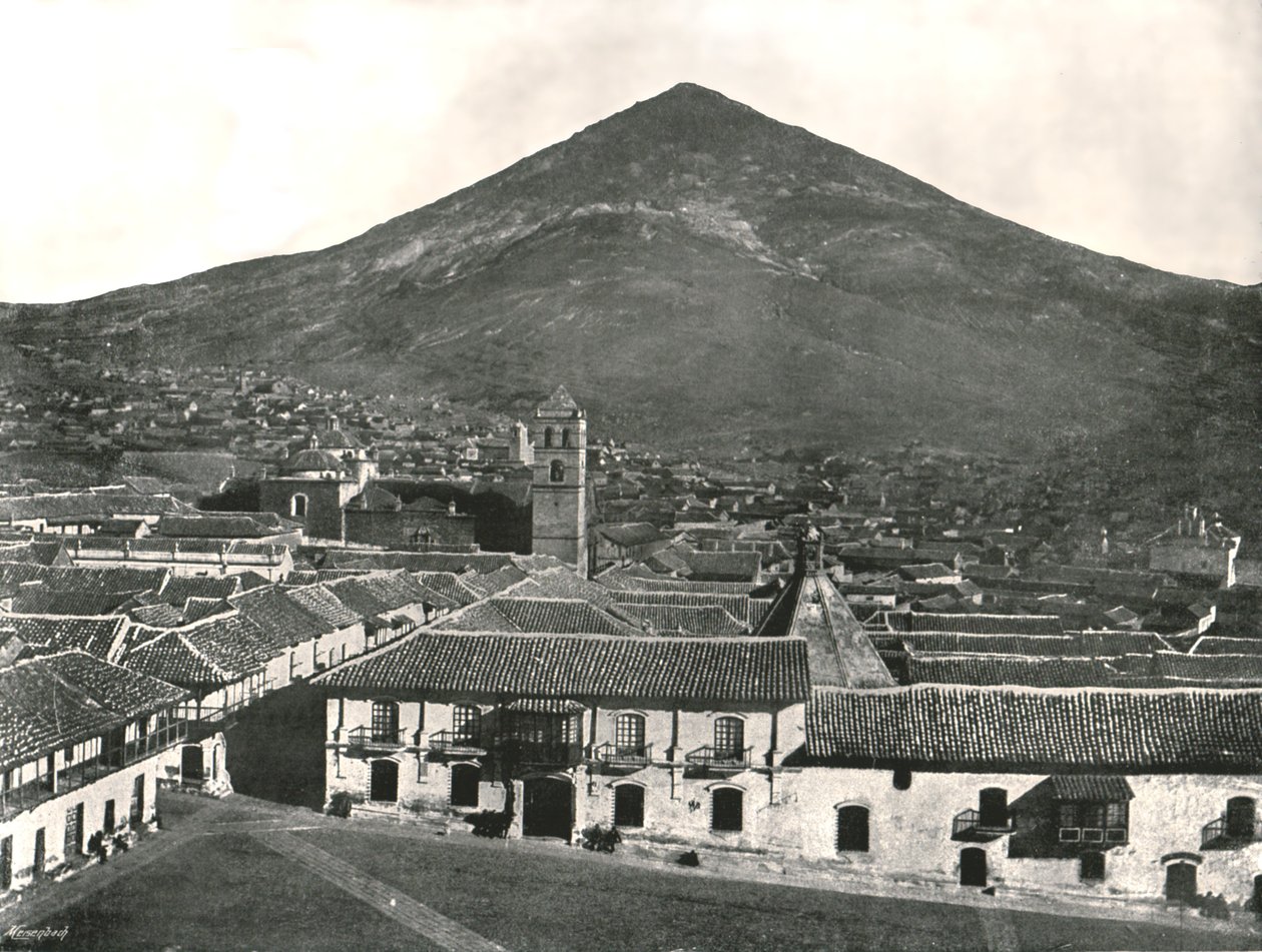 Kaupunki ja vuori, Potosi, Bolivia, 1895. tekijältä Unbekannt