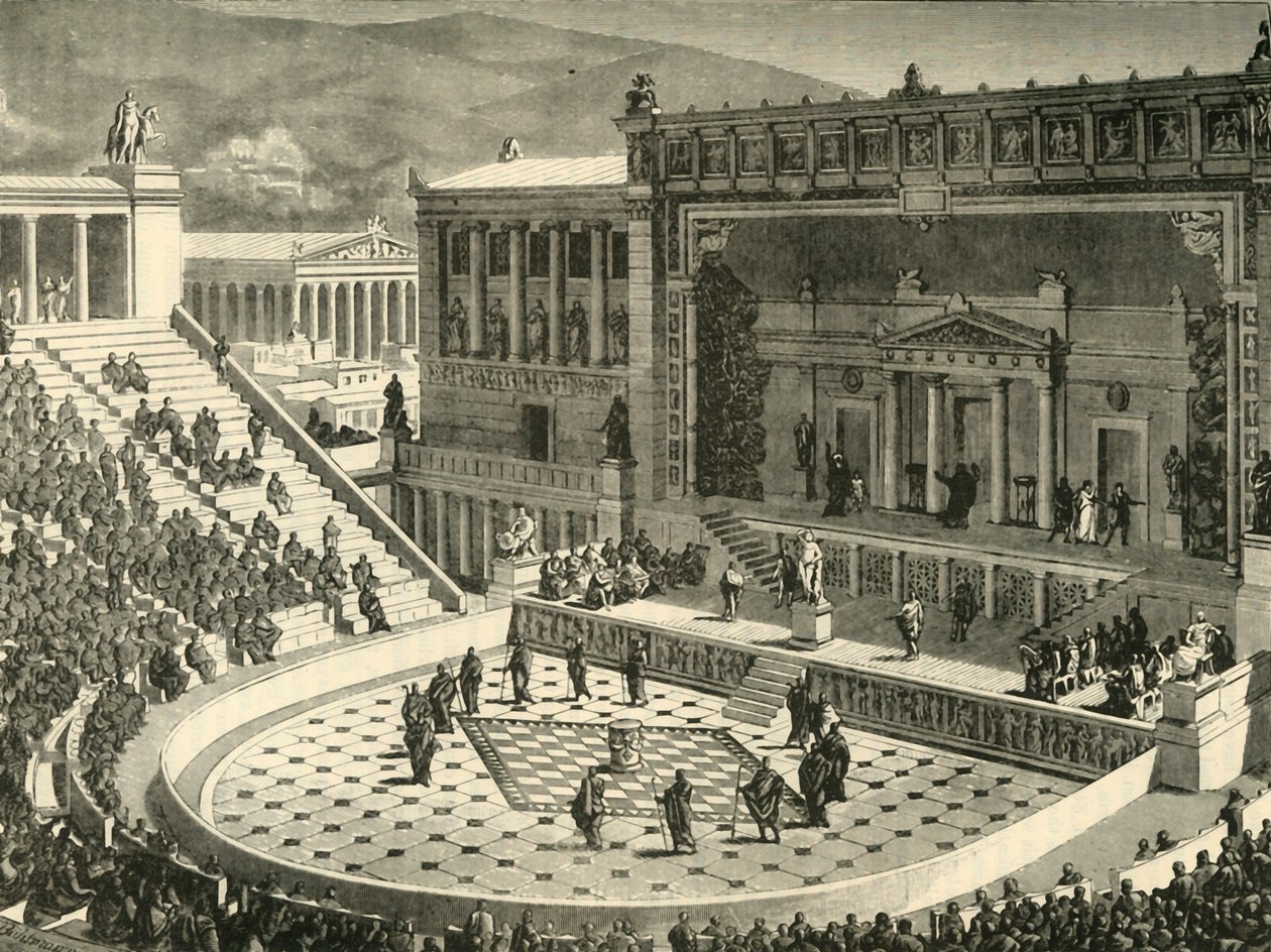 Dionysoksen teatteri Ateenassa, 1890. tekijältä Unbekannt