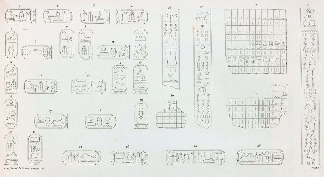 Thebes: Karnak, hieroglyfit tekijältä Unbekannt