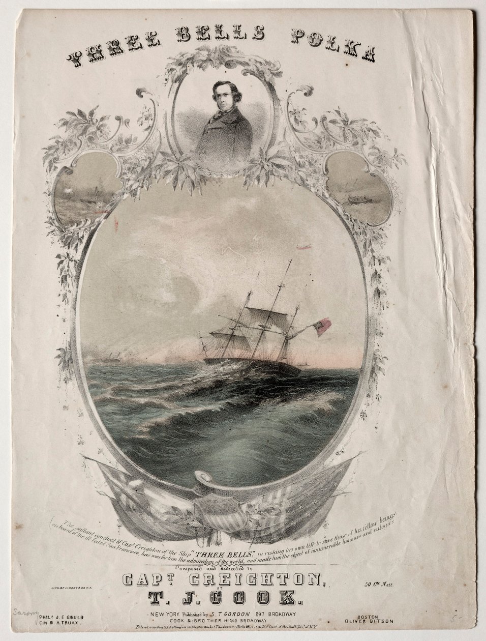 Kolmen kellon polka, 1854. tekijältä Unbekannt