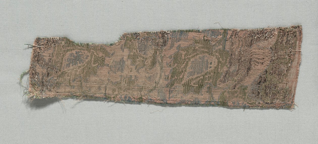 Kolme palaa italialaista goottilaista silkkiä, 1350-1399. tekijältä Unbekannt