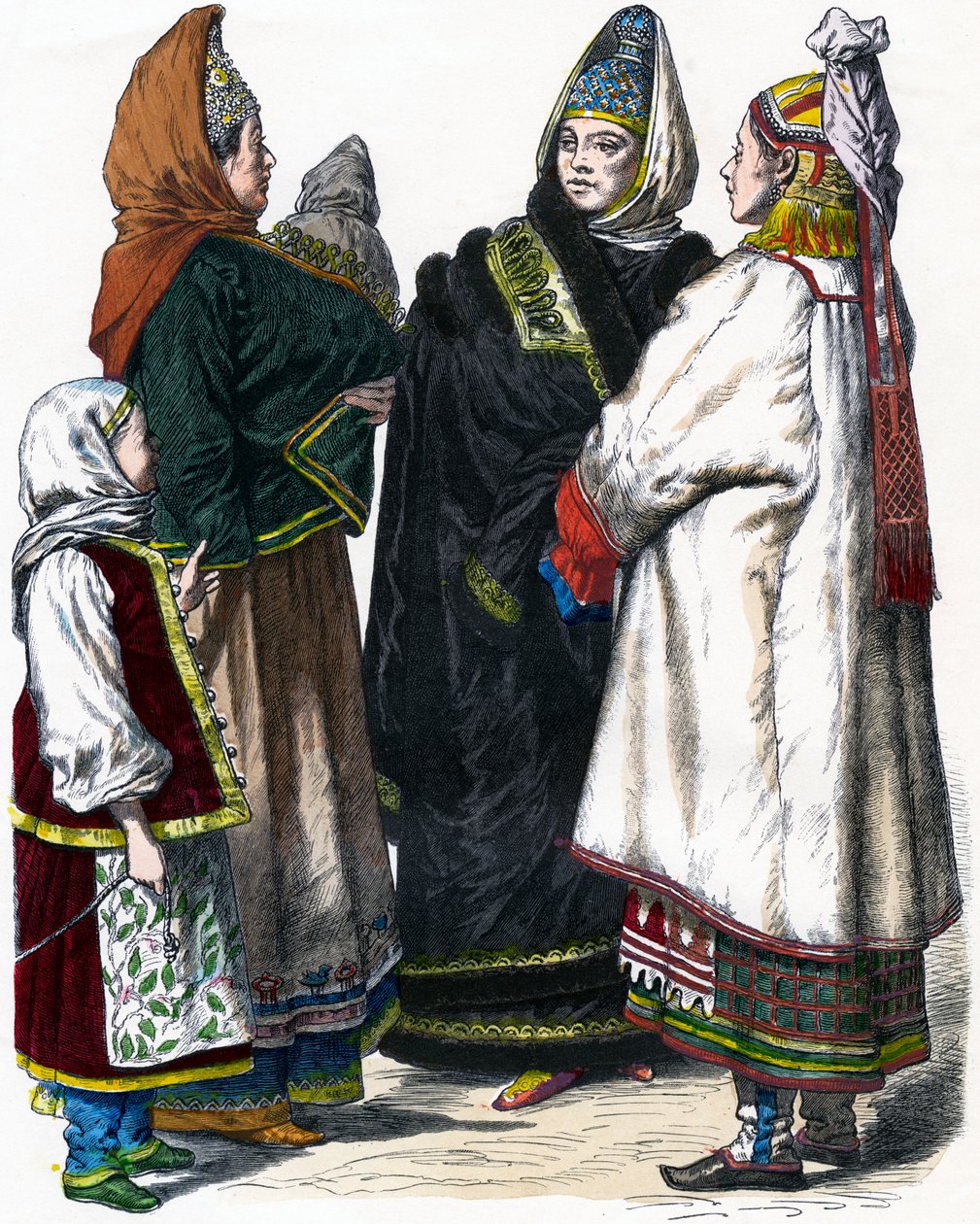 Perinteinen venäläinen puku, c1850 tekijältä Unbekannt