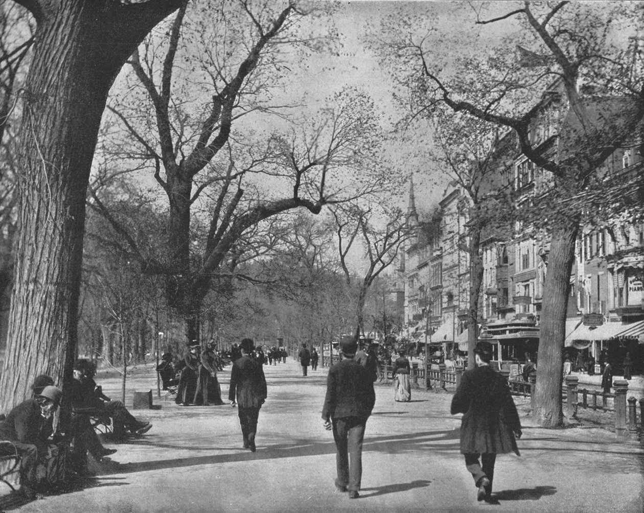 Tremont Street and The Common, Boston, USA, c1900. tekijältä Unbekannt