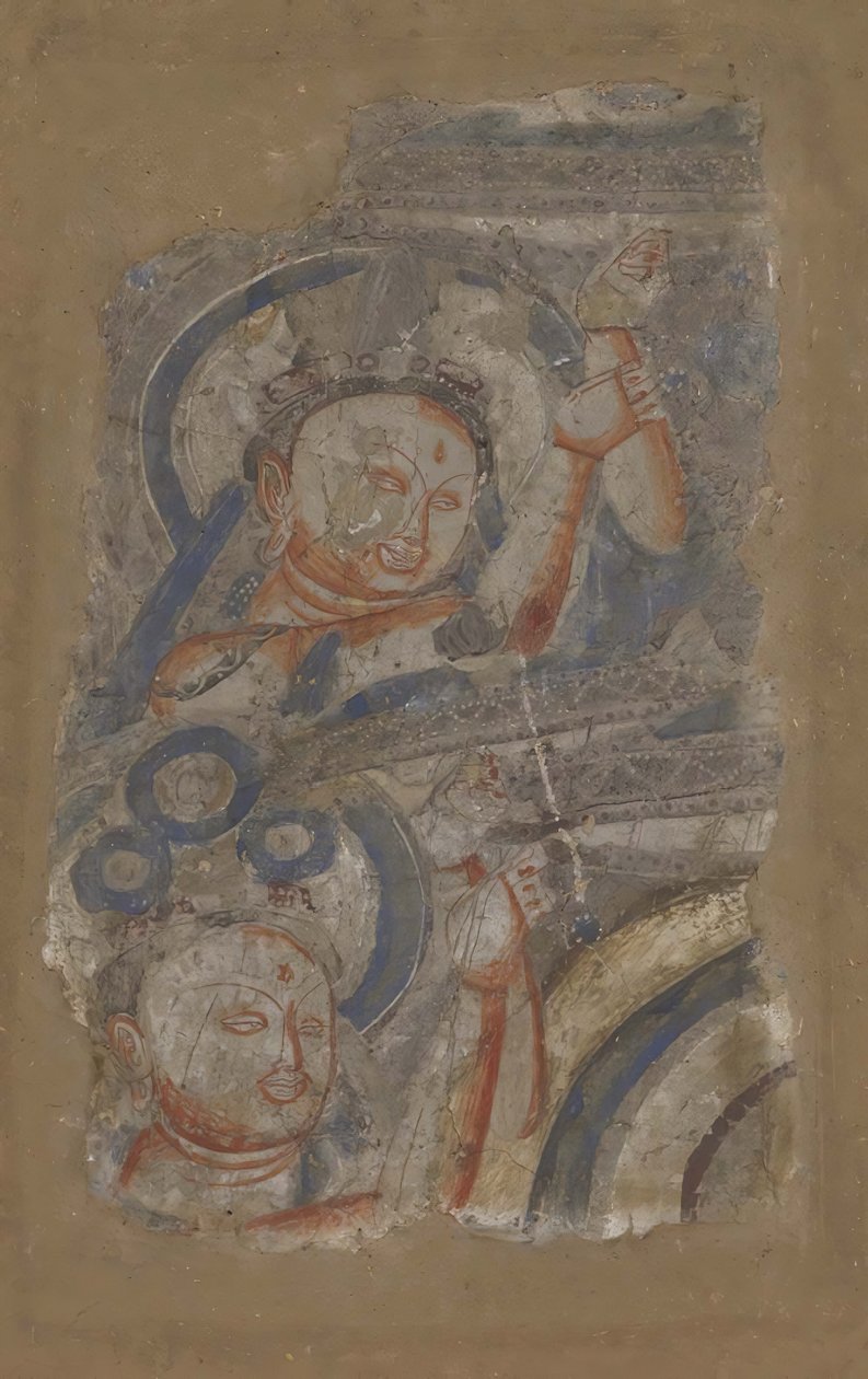 Kaksi bodhisattvaa, n. 6-7-luvulla. tekijältä Unbekannt
