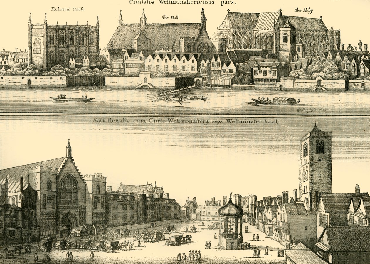 Kaksi näkymää Westminsteristä, 1881. tekijältä Unbekannt