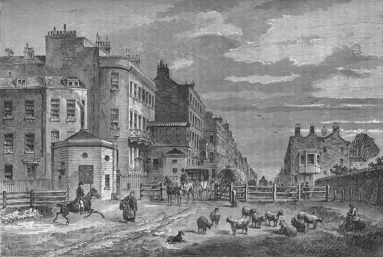 Tyburn Turnpike, Westminster, Lontoo, 1820 1878 tekijältä Unbekannt