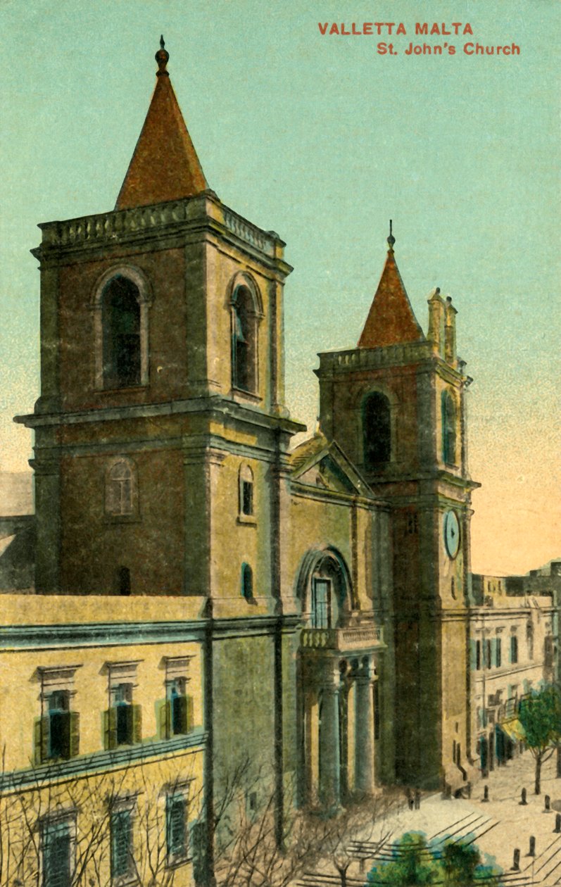 Valletta Malta - St. Johns Church, c1918-c1939. tekijältä Unbekannt