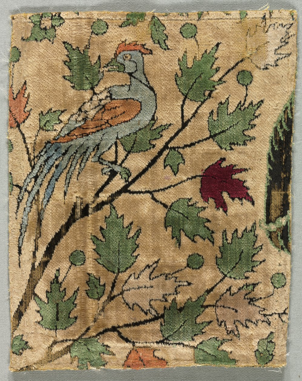 Velvet Fragment, Khusrau Sees Shirin Bathing, 1550-99. tekijältä Unbekannt