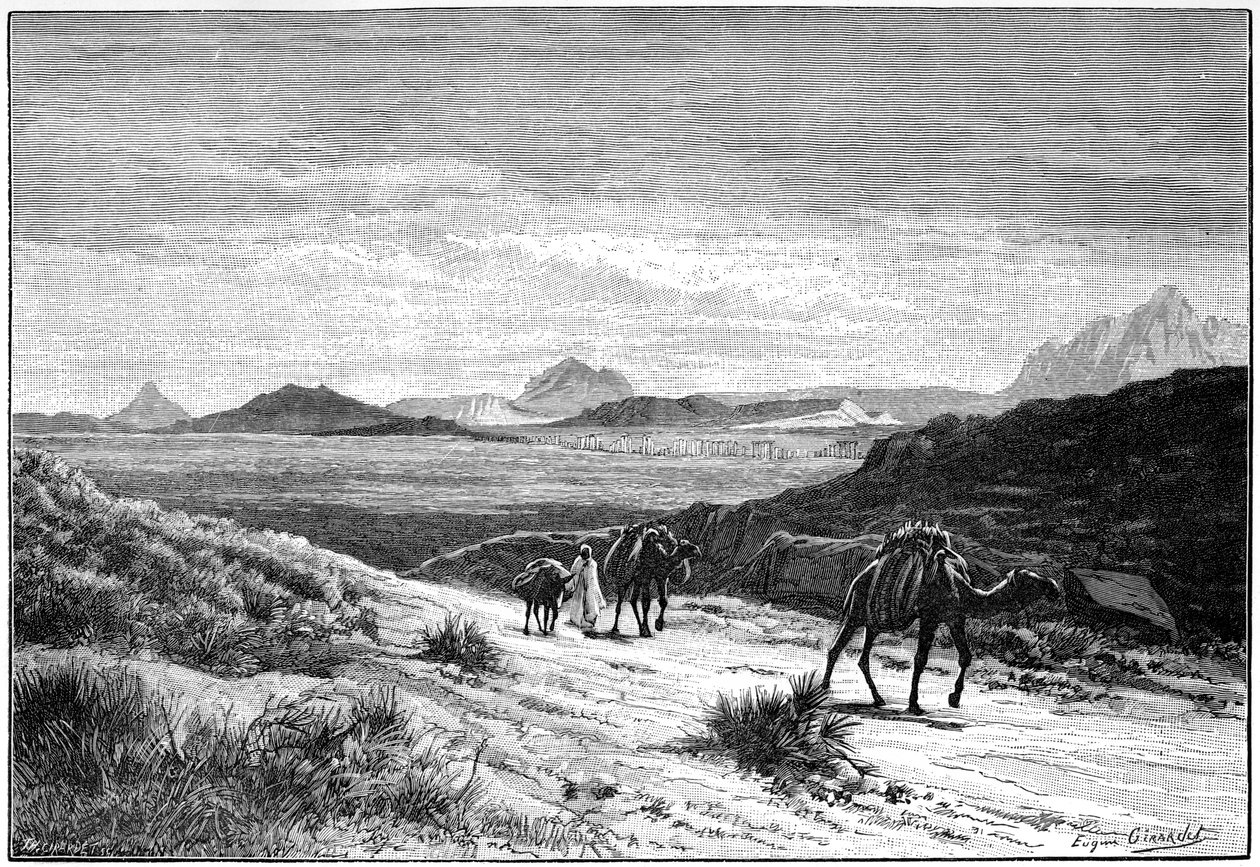 Näkymä Tellat Passista, Tunisia, c1890 tekijältä Unbekannt