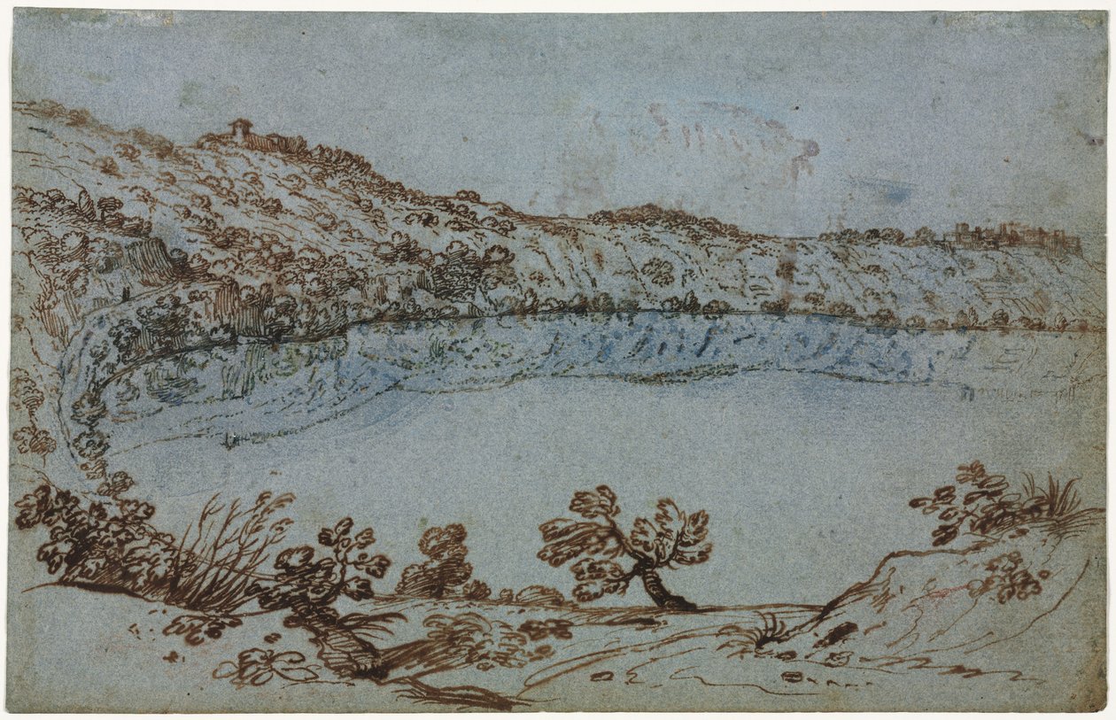 Näkymä Nemi-järvelle, n. 1650. tekijältä Unbekannt