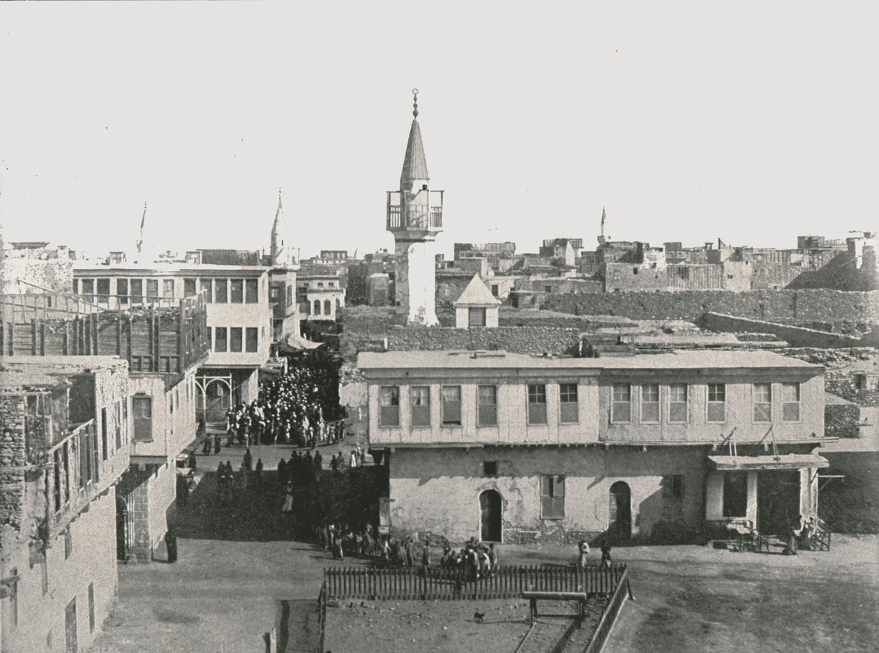 Näkymä vanhaankaupunkiin, Suez, Egypti, 1895. tekijältä Unbekannt