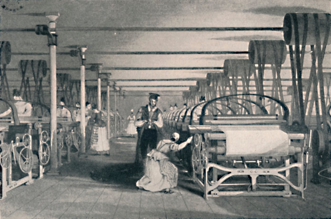 Power Loomsin kudonta, 1835, 1904 tekijältä Unbekannt