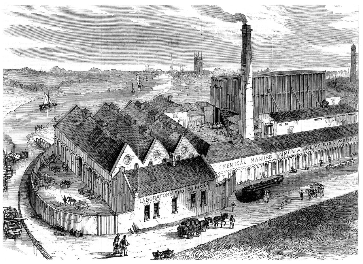Webbsin kemiantehdas, Diglis, Worcestershire, 1869 tekijältä Unbekannt