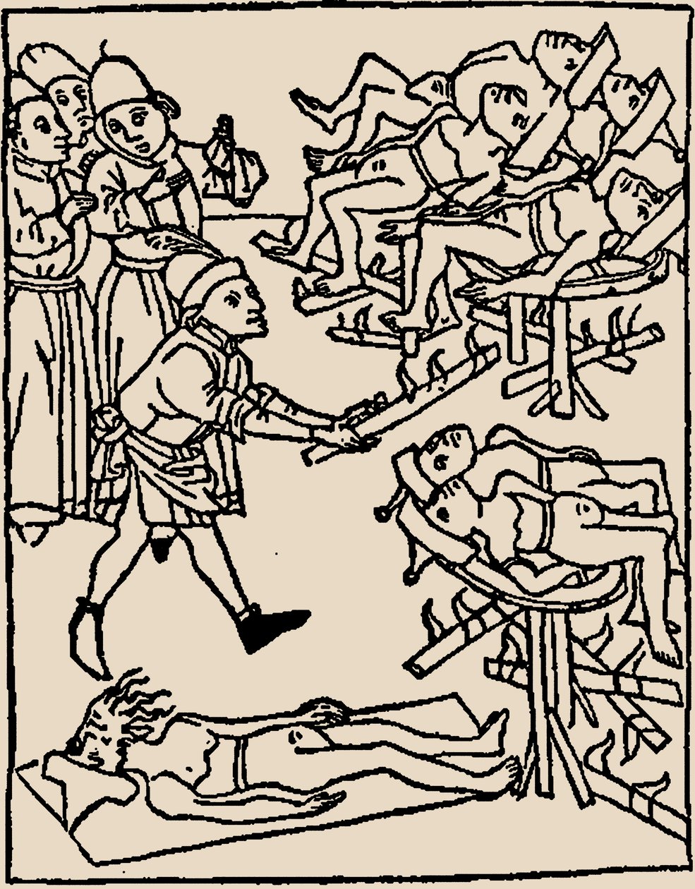 Kaivon myrkytys: Juutalaisten kidutus, 1475. tekijältä Unbekannt