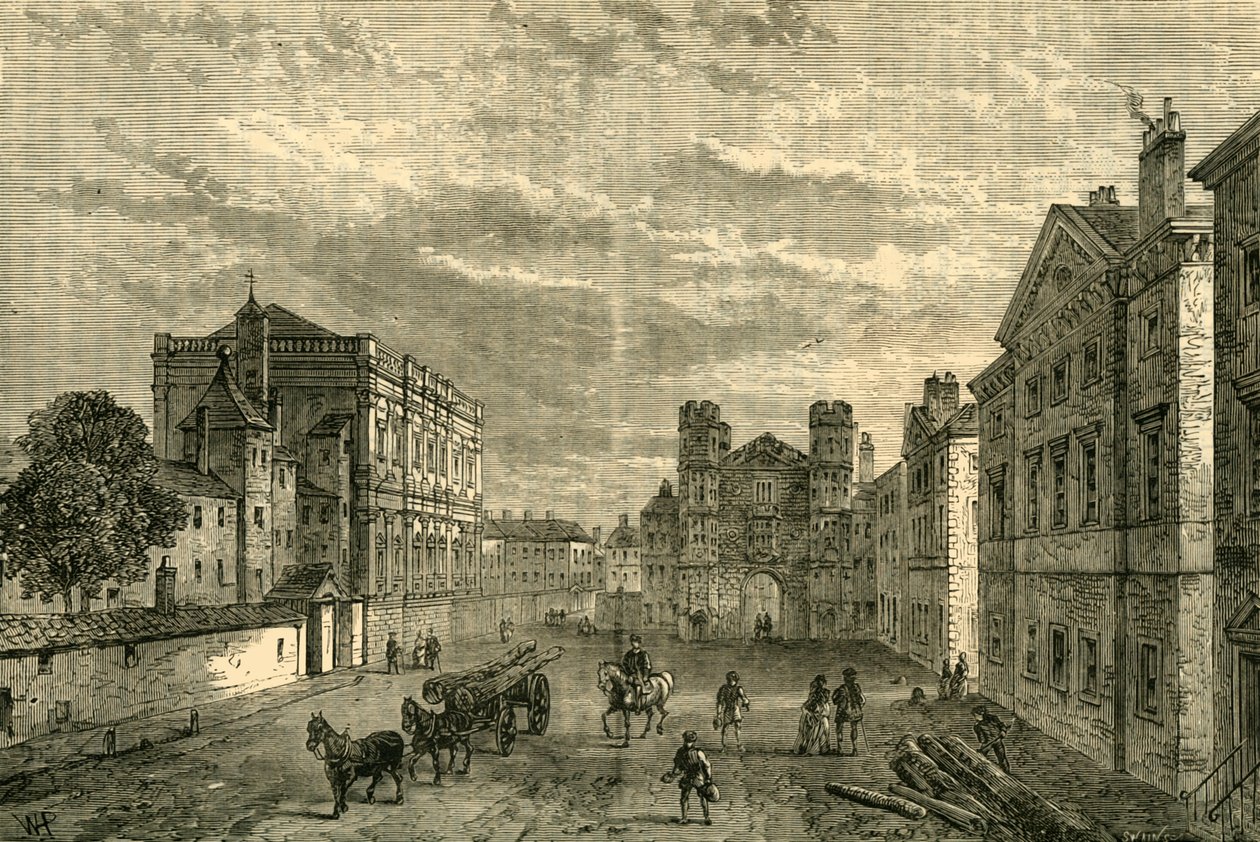 Whitehall, Katse kohti Holbeinin porttia, 1881. tekijältä Unbekannt