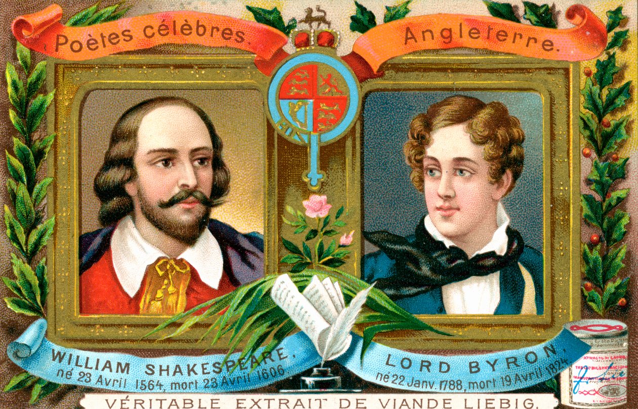 William Shakespeare ja Lord Byron, 1900 tekijältä Unbekannt