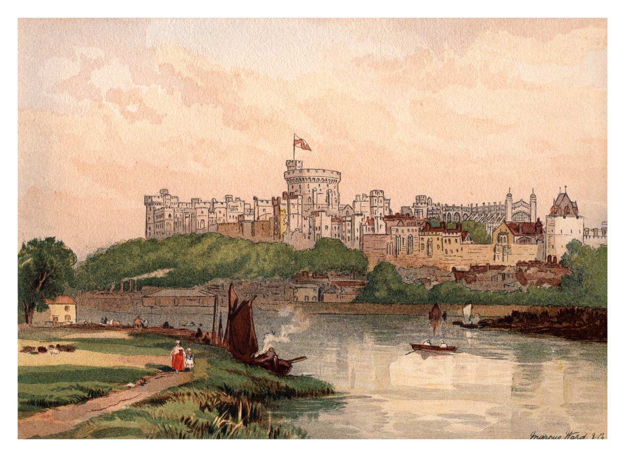 Windsorin linna, 1880 tekijältä Unbekannt