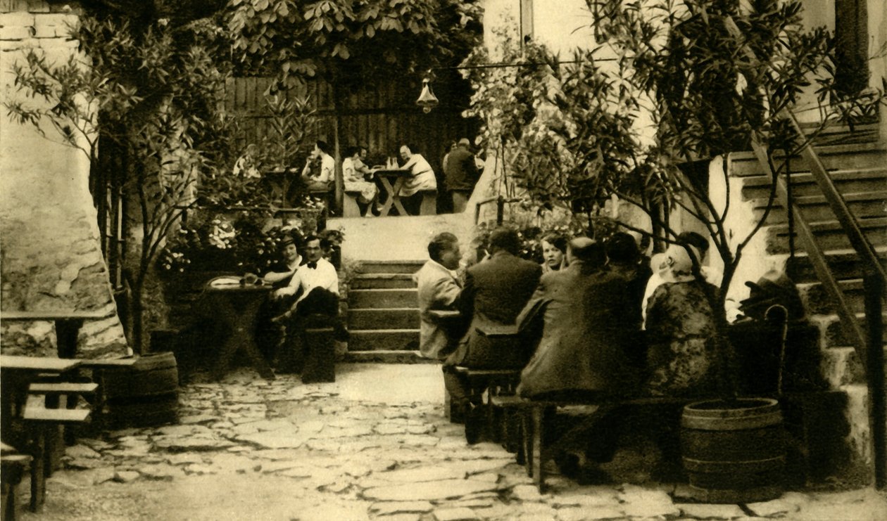 Viinitila Grinzingissä, Wienissä, Itävallassa, vuodelta 1935. tekijältä Unbekannt
