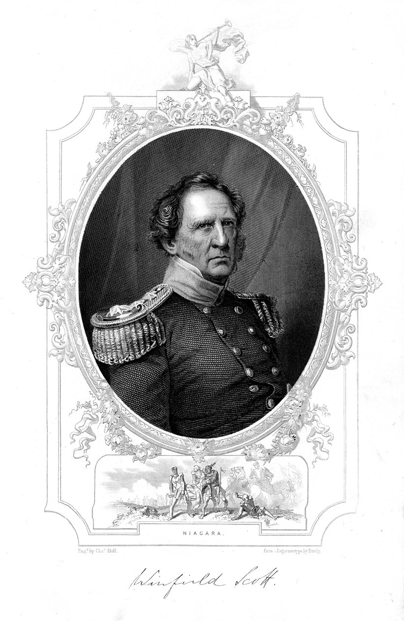 Winfield Scott, 1800-luvun amerikkalainen sotilas tekijältä Unbekannt