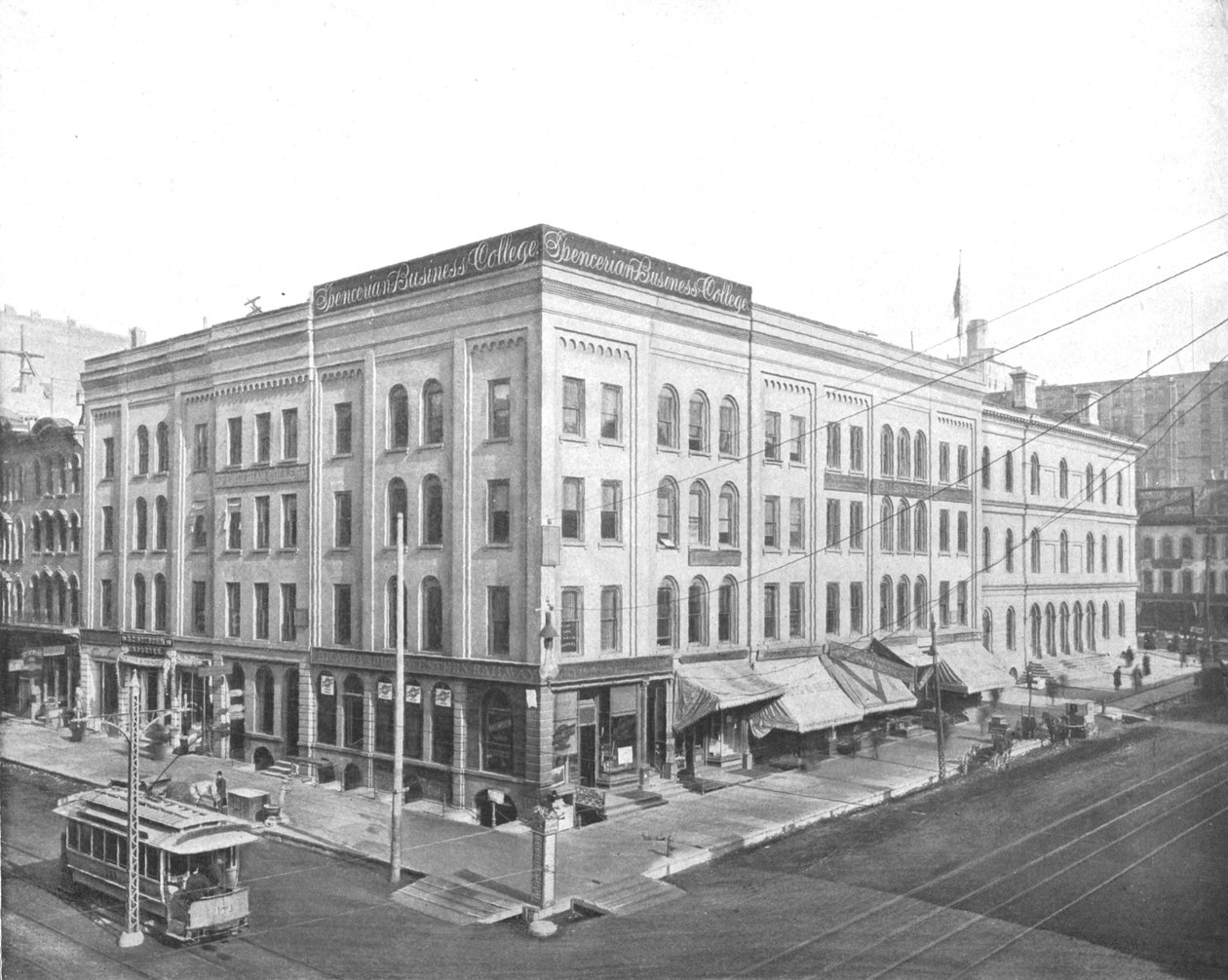 Wisconsin Street ja Broadway, Milwaukee, Wisconsin, USA, 1900. tekijältä Unbekannt
