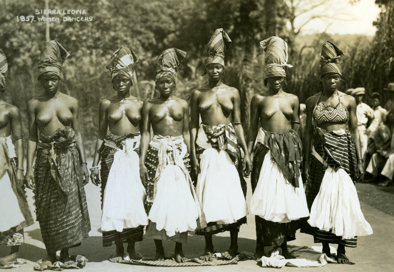 Naisetanssijat, Sierra Leone, 1900-luku tekijältä Unbekannt