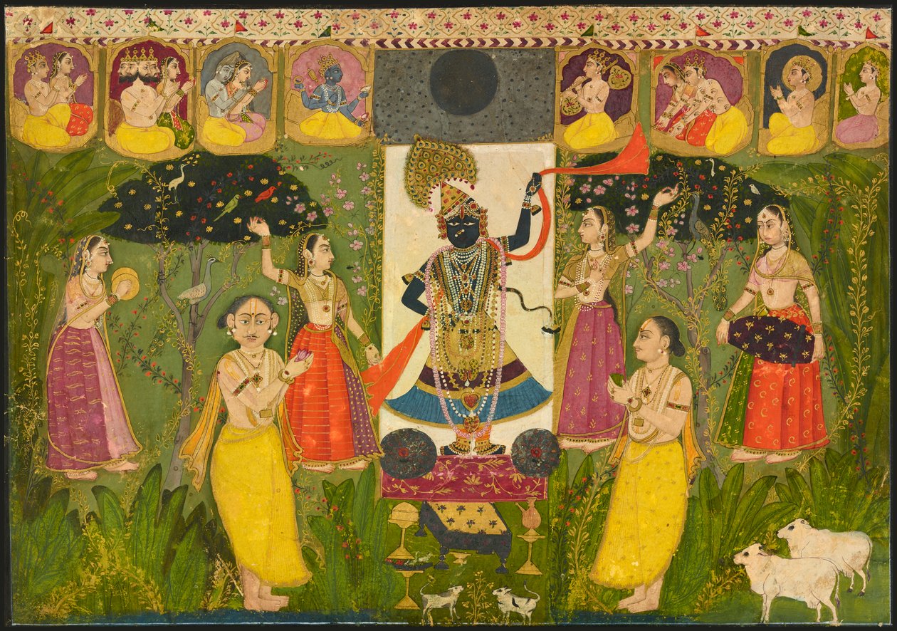 Shri Nathjin palvonta, n. 1700. tekijältä Unbekannt