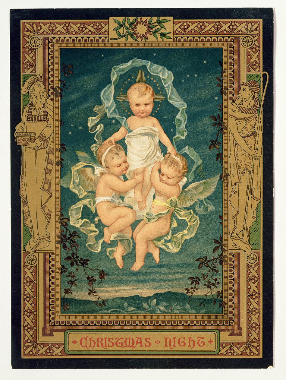 Jouluyö, joulukortti, 1880-luku tekijältä Unbekannt Unbekannt