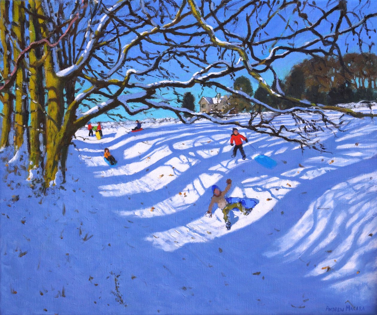 Kelkkailu kaivoa pitkin, Dam Lane, Ashbourne, 25x30", tekijältä Unbekannt Unbekannt